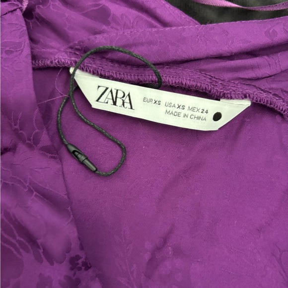 Satin button up purple dress - Picture 5 of 5